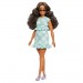 Barbie Fashionistas Dolls - #240 Barbie (Green Gingham Dress And Sunglasses / Wavy Dark Brown Hair)