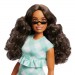 Barbie Fashionistas Dolls - #240 Barbie (Green Gingham Dress And Sunglasses / Wavy Dark Brown Hair)