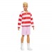 Barbie Fashionistas Dolls - #241 Ken (Red Striped Top And Pink Shorts With White Sneakers / Blonde)