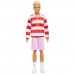 Barbie Fashionistas Dolls - #241 Ken (Red Striped Top And Pink Shorts With White Sneakers / Blonde)