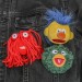 Pins & Buttons - Don't Hug Me I'm Scared - Green Duck, Red Guy & Yellow Guy Plush Pins 3-Pack
