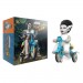 Super Cycles Figures - Universal Monsters - Bride Of Frankenstein (White w/ Blue Trike)