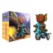 Super Cycles Figures - Bat Boy (Brown w/ Blue Trike)