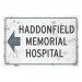 Prop Replicas - Halloween II - Hospital Metal Sign
